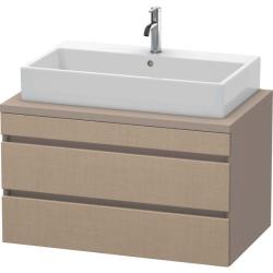Тумба под раковину для консоли/столешницы Duravit DuraStyle 90х54,8х51,2 см, подвесная, ДСП, цвет: лен/базальт, 2 выдвижных ящика, прямоугольная
