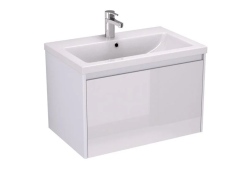 Тумба под раковину Velvex Klaufs 80.1Y, 800х450х481 мм, подвесная, цвет белый, 1 выдвижной ящик/выдвижной органайзер, подходит раковина Como 80, правая/левая, правосторонняя/левосторонняя/универсальная, в ванную комнату