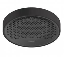 Верхний душ Hansgrohe Rainfinity 250 1jet EcoSmart, настенный/потолочный монтаж, круглый, с 1 режимом: PowderRain, размер 25 см, алюминий, цвет матовый черный/графит