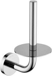 Держатель для туалетной бумаги Aquatek Оберон без крышки, цвет хром, настенный, нержавеющая сталь/латунь, форма округлая, для туалета/ванной, для запасного рулона
