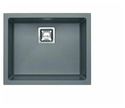 Мойка кухонная ALVEUS QUADRIX 50 GRANITAL STEEL-G04M 56х46х20 см, врезная/встраиваемая снизу/вровень со столешницей, искусственный гранит, прямоугольная, цвет сталь, без отверстия под смеситель