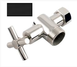 Вентиль Сунержа угловой крест G 1" нар.р. / G 3/4" н. г., нержавеющая сталь, цвет матовый черный