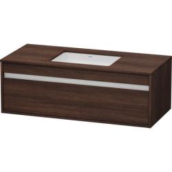 Тумба под раковину для консоли/столешницы Duravit Ketho 120х55х42,6 см, подвесная, ДСП, цвет: каштан темный, 1 выдвижной ящик, для встраиваемой снизу раковины, прямоугольная
