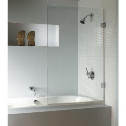 Душевая шторка на ванну Riho VZ Scandic NXT X107, 80х150 см, прозрачное стекло/профиль хром, распашная, плоская/панель, правая, правосторонняя, (душевая шторка для ванны)