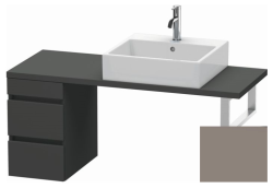 Тумба/шкафчик для консоли/столешницы Duravit DuraStyle под раковину 30х54,8х51,2 см, подвесная, ДСП, цвет: графит/базальт, 2 выдвижных ящика, прямоугольная