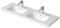 Раковина DURAVIT DuraStyle 140х48х17 см, подвесная, двойная (две чаши) прямоугольная, санфарфор, цвет белый, 2 отверстия под 2 смесителя, слив/перелив