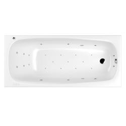 Ванна Whitecross Layla Ultra, 180х80 см, акриловая, цвет- белый/хром, гидромассажная/аэромассажная, каркас, слив-перелив, прямоугольная, левосторонняя/правосторонняя, левая/правая, пристенная