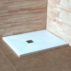 Душевой поддон RGW Stone Tray ST-W, 80х170х2,5 см, прямоугольный, из искусственного камня, низкий, цвет: белый, с антискользящим рельефным покрытием, без бортика