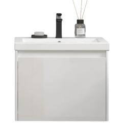 Тумба под раковину Velvex Klaufs 600-0-1, 589х443х440 мм подвесная, цвет белый глянец, 1 выдвижной ящик/выдвижной органайзер, подходит раковина Como 60, универсальная, в ванную комнату