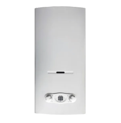 Газовая колонка GasLine S10 (водонагреватель газовый) настенный, вертикальный, 18 кВт, 10 л/мин, 565х290х221 мм, (цвет серебро, прямоугольный, плоский) с нижней подводкой