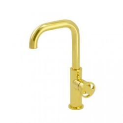 Смеситель для раковины Migliore Reversa, однорычажный, неповоротный, длина 141 мм, керамический картридж, латунь, цвет золото