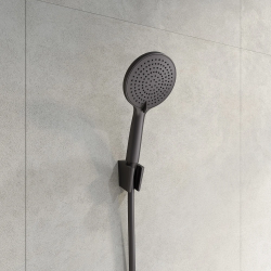 Душевая лейка IDDIS Optima Home, круглая, с 3 режимами, размер 116 мм, ABS-пластик, цвет графит, для душа/ванной