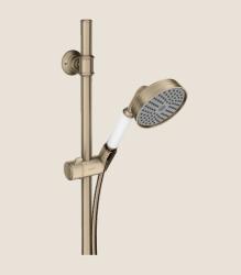 Душевой гарнитур Axor Montreux 1jet, высота 98,2 см, комплект: душевая штанга/ручной душ 100/душевой шланг/ползунок, цвет: шлифованный никель, внешнего монтажа, настенный, для душа/ванной