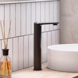 Смеситель для раковины/умывальника Damixa Jupiter, сенсорный, высокий, неповоротный, длина излива 112 мм, латунь, цвет черный