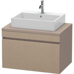 Тумба под раковину для консоли/столешницы Duravit DuraStyle 80х54,8х51,2 см, подвесная, ДСП, цвет: лен/базальт, 1 выдвижной ящик, прямоугольная