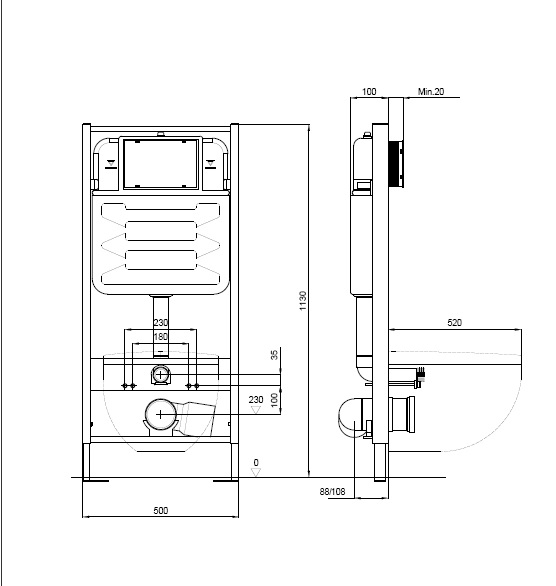 Комплект унитаза с инсталляцией Aquatek Вега (Сет) c сиденьем микролифт, безободковый, без кнопки, без крепления