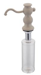 Встраиваемый дозатор ZorG ZR-25 для жидкого мыла, латунь/пластик, цвет кварц, емкость дозатора пластиковая, объем - 350 мл, для кухонных моек, встраиваемый в мойку/столешницу, для кухни