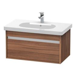 Тумба под раковину для консоли/столешницы Duravit Ketho 80х55х42,6 см, подвесная, ДСП, цвет: орех матовый, 1 выдвижной ящик, для встраиваемой сверху раковины, прямоугольная