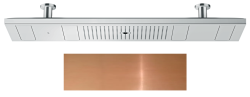 Верхний душ AXOR ShowerSolutions ShowerHeaven 1200/300 4jet, потолочный монтаж, прямоугольный, с 4 режимами, размер 120х30 см, металлический, цвет: полированная медь, для душа/ванной, с подсветкой 3500 K
