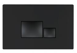 Кнопка смыва BelBagno, прямоугольная, цвет: черный матовый. пластик, клавиша управления для сливного бачка, инсталляции унитаза, двойная, механическая, панель, универсальная, размер 26х16,7х1,2 см