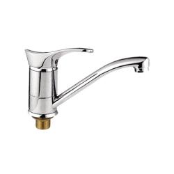 Смеситель для кухни/мойки LEDEME, однорычажный, поворотный, латунный, длина излива 157 мм, латунь, цвет хром