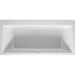 Ванна Duravit Vero Air 190х90 см гидромассажная, встраиваемая/пристенная, акриловая, цвет: белый, с ножками/сливом-переливом, без фронтальной панели, прямоугольная, с системой гидромассажа Air-System, c двумя наклонами для спины