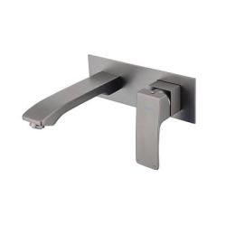 Смеситель для раковины/умывальника Raglo R01.11.09 встраиваемый/настенный, однорычажный, неповоротный, латунь, длина излива 189 мм, керамический, цвет графит