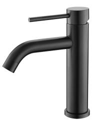 Смеситель для раковины/умывальника Voda Vessel Gun Metal однорычажный, неповоротный, фиксированный, излив длина 124 мм высота 73 мм, цвет темно-серый, нержавеющая сталь VSL26MGM