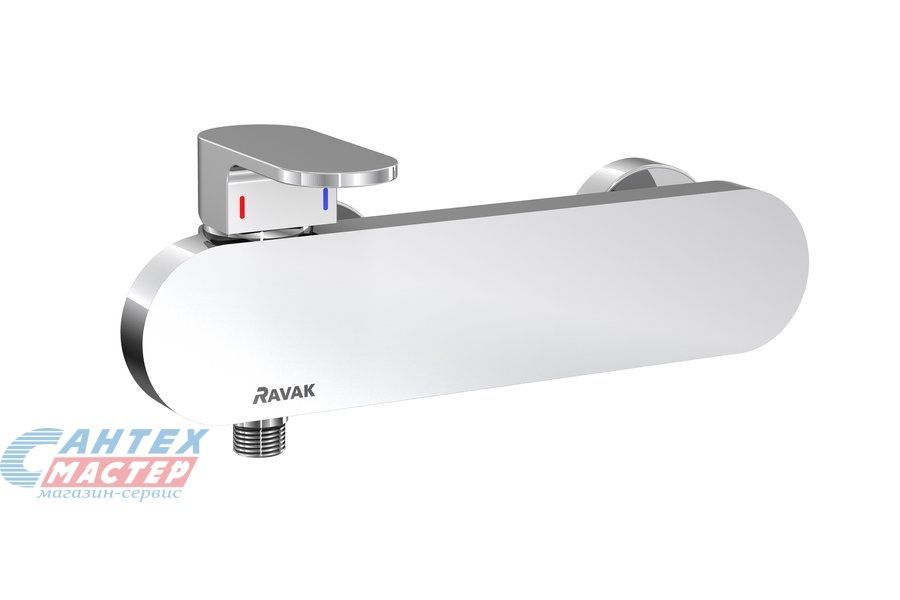 Смеситель для душа Ravak CR 032.00/150 однорычажный, керамический, настенный, без излива/шланга/лейки, латунь хром