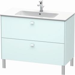 Тумба под раковину Duravit Brioso, 102х47,9х68,5 см, напольная, цвет: светло-голубой, 2 выдвижных ящика, ДСП, прямоугольная, левая/правая, в ванную комнату