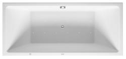 Ванна Duravit Vero Air 180х80 см гидромассажная, пристенная, акриловая, цвет: белый, с рамой/сливом-переливом/фронтальной панелью, прямоугольная, с системой гидромассажа Air-System, c двумя наклонами для спины