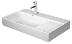 Раковина DURAVIT DuraSquare WonderGliss 80х47х14,5 см, накладная, прямоугольная, керамика DuraCeram, шлифованная, с крылом, чаша слева, цвет белый, 1 отверстие под смеситель, антигрязевое покрытие, без перелива, левая