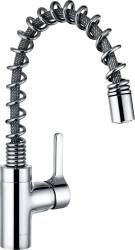 Смеситель для кухни/мойки KLUDI BINGO STAR, однорычажный, поворотный, латунный, с выдвижным изливом,  длина излива 215 мм, латунь, цвет хром