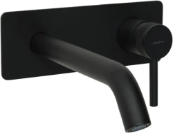 Смеситель для раковины/умывальника Allen Brau Priority встраиваемый, однорычажный, неповоротный, латунь, длина излива 261 мм, керамический, цвет черный матовый