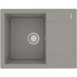 Мойка кухонная Lemark IMANDRA 640, 50х64х19,7 см, врезная, кварцгранит, прямоугольная, цвет грей, без отверстия под смеситель, с крылом, оборачиваемая, слив-перелив, врезная в столещницу, для кухни
