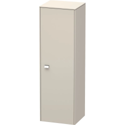 Пенал Duravit Brioso R, 42x36x133 см, подвесной, (правый), с дверцей, с полкой, со стеклянными полками, цвет: серо-коричневый/хром, в ванную комнату
