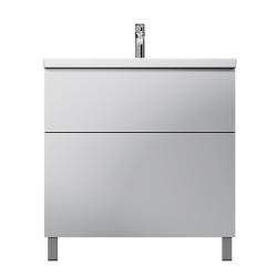 Тумба под раковину AM.PM Gem 80, 800x408x810 мм, напольная, цвет белый глянец, 2 выдвижных ящика, под раковину/умывальник, прямоугольная, правая/левая, универсальная