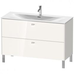 Тумба под раковину Duravit Brioso, 122х47,9х68,5 см, напольная, цвет: белый глянец, 2 выдвижных ящика, ДСП, прямоугольная, левая/правая, в ванную комнату