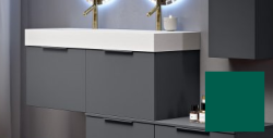 Тумба Cezares Premium, 120х45х27 см, подвесной, 2 выдвижных ящика, цвет зеленый, шкафчик навесной, механизм доводчика, прямоугольная, правая/левая, в ванную комнату