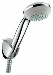 Душевой гарнитур Hansgrohe Crometta 85 Mono, длина 125 см, комплект: ручной душ/шланг для душа/держатель для душа, пластиковый, цвет хром, наружного монтажа, настенный, для душа/ванной