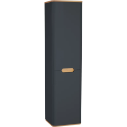 Пенал Vitra Sento 40, 400х1575х350 мм, подвесной, (левый), 1 распашная дверца/бельевая корзина, цвет антрацит матовый, в ванную комнату, влагостойкий, левосторонний