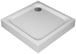 Душевой поддон Am.Pm Gem 90х90х15 см, квадратный (с сифоном), акриловый, низкий, белый, без антискольжения, с бортиком, правый/левый, правосторонний/левосторонний