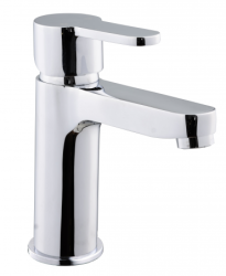 Смеситель для раковины/умывальника Azario TEVIS однорычажный, керамический картридж, неповоротный, длина излива 115 мм, латунь, цвет хром