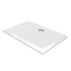 Душевой поддон WasserKRAFT Salm, 120х80х4 см, прямоугольный, стеклопластик, низкий, цвет: белый, с бортиком, с антискользящим покрытием