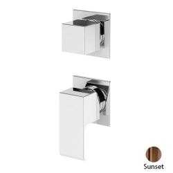 Смеситель для душа Cezares Porta, встраиваемый, на 3 выхода, однорычажный, без излива, керамический, латунь, внутренний (скрытый монтаж), цвет Sunset Смеситель для душа Cezares Porta, встраиваемый, на 3 выхода, однорычажный, без излива, керамический, латунь, внутренний (скрытый монтаж), цвет Sunset