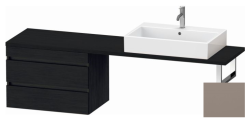 Тумба/шкафчик для консоли/столешницы Duravit DuraStyle под раковину 70х47,8х51,2 см, подвесная, ДСП, цвет: дуб черный/базальт, 2 выдвижных ящика, прямоугольная