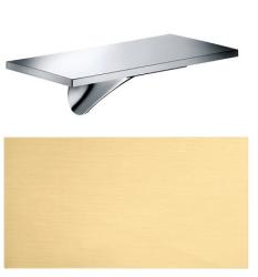 Излив для ванны Axor Massaud, без переключателя на душ, настенный, неповоротный, латунь, цвет: шлифованное золото, прямоугольный/каскадный, длина излива 17 см, встраиваемый/встроенный, для смесителя/ванны/ванной/душевой, без смесителя