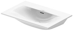 Раковина DURAVIT Viu WonderGliss 73х49х18,5 см, подвесная, прямоугольная, санфарфор, цвет белый, без отверстия под смеситель, антигрязевое покрытие, слив/перелив