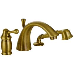 Смеситель для ванны/душа Migliore Maya, на борт ванны, однорычажный, неповоротный, длина 200 мм, керамический, латунь, цвет бронза