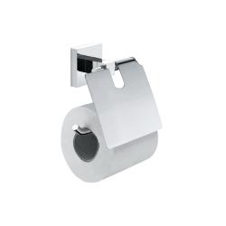Держатель для туалетной бумаги Azario RINA с крышкой, хром, настенный/подвесной, нержавеющая сталь, форма прямоугольная, для туалета/ванной, бумагодержатель